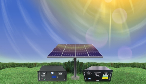 Le batterie al litio a 4 vie si accendono a energia solare
