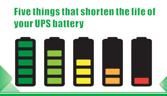 Cinque cose che riducono la durata della batteria del tuo UPS