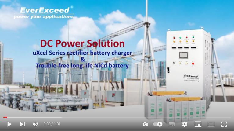 Soluzione di alimentazione CC (caricabatteria industriale raddrizzatore serie EverExceed uXcel + batteria Nicd)
