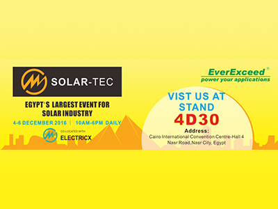 Benvenuti a visitare EverExceed a Electricx & Solar-Tec 2016