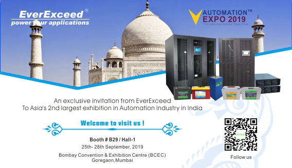 Benvenuti a visitare EverExceed all'Automation Expo India -2019
