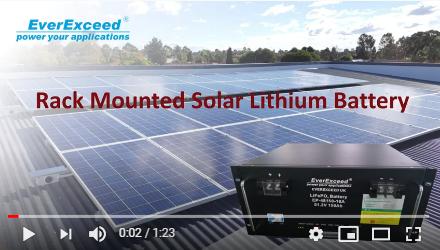 Batteria al litio solare montata su rack EverExceed
