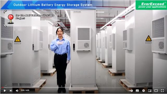 EverExceed sistema di accumulo di energia con batteria al litio per esterni