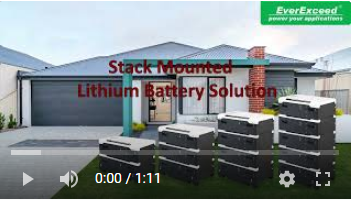 Batteria al litio montata su stack EverExceed
